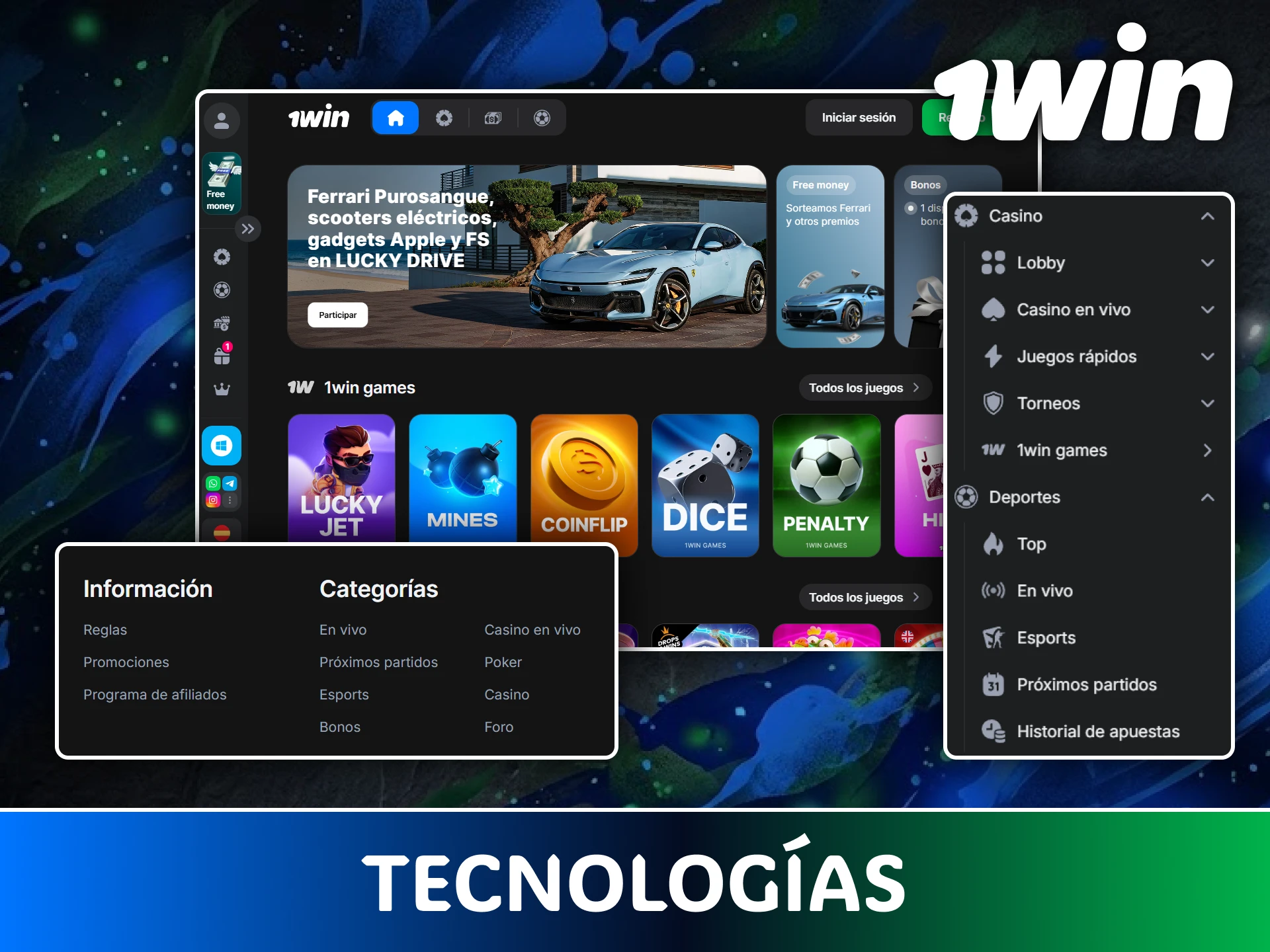 Descubre las tecnologías avanzadas que potencian el sitio web de 1win.