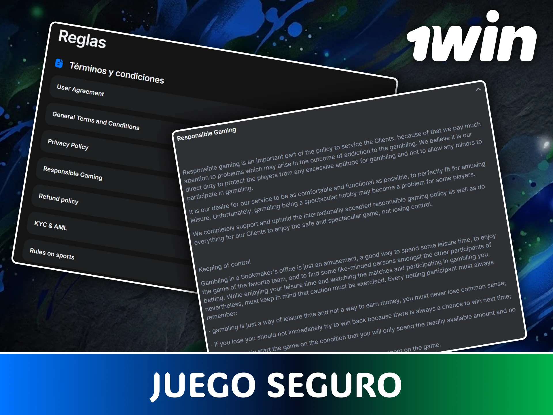 Juega con responsabilidad y seguridad en la plataforma oficial de 1win.