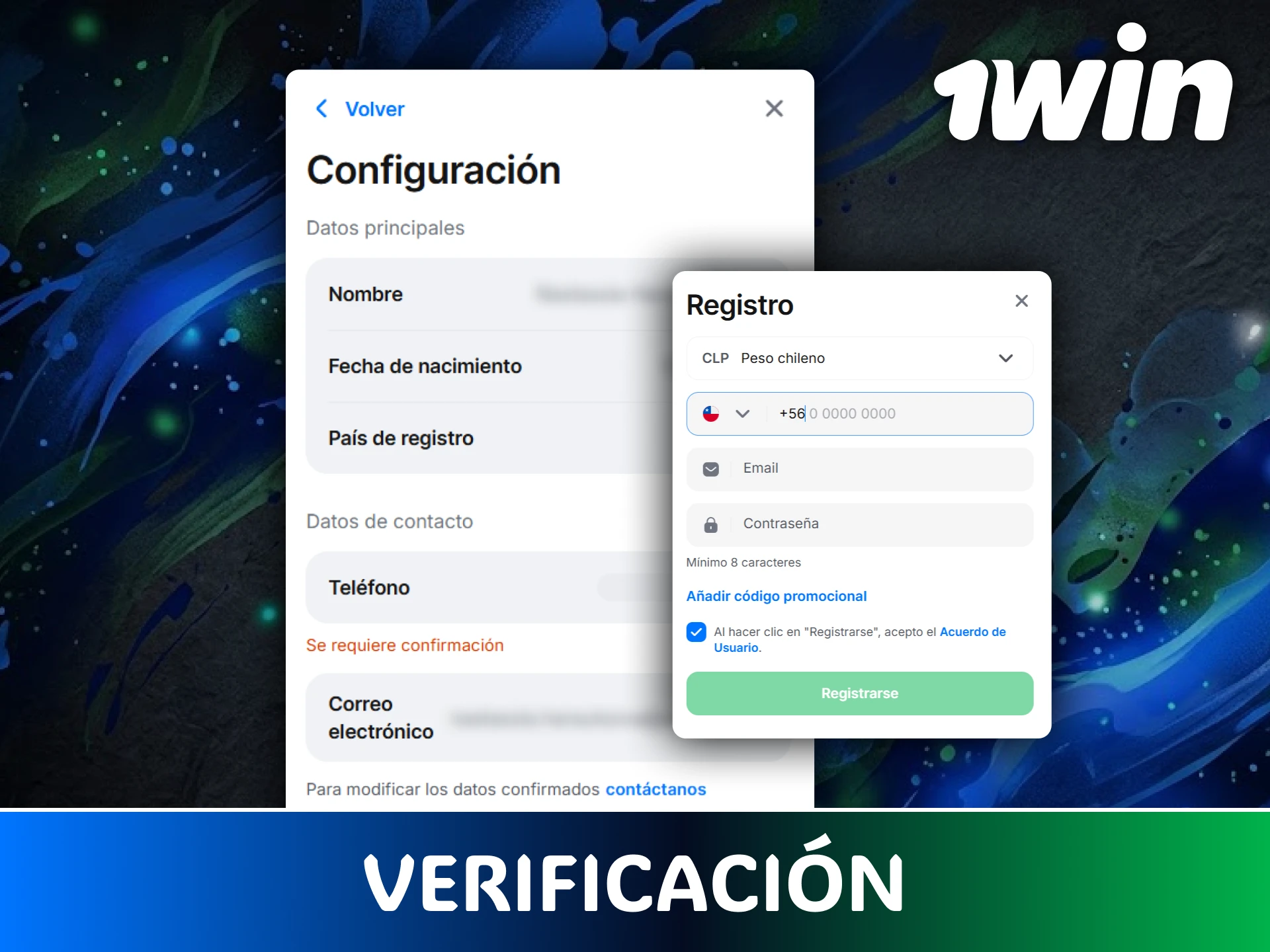 Completa el proceso de verificación de cuenta en 1win.