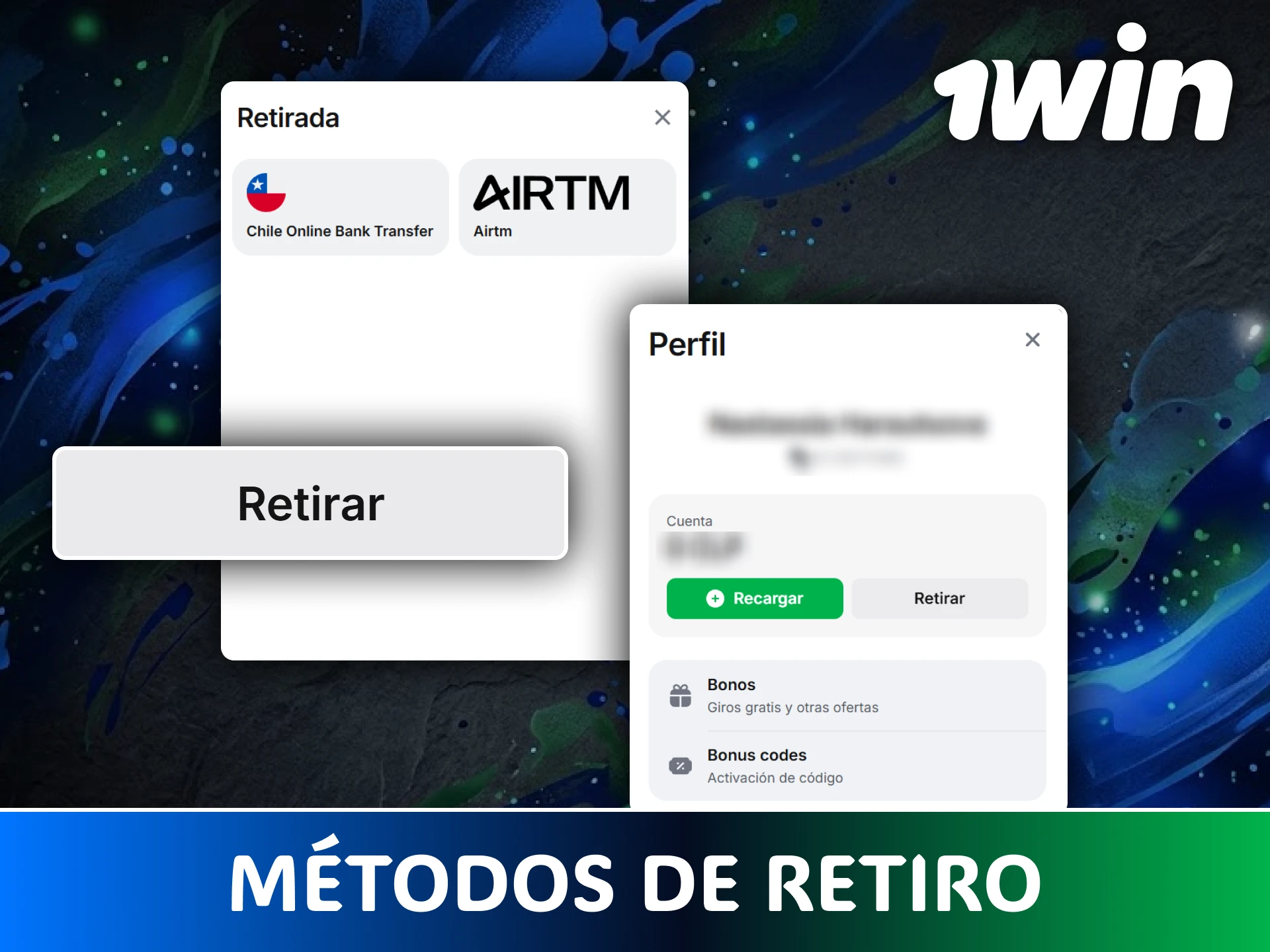 Elige entre los diversos métodos de retiro disponibles en 1win Latinoamérica.
